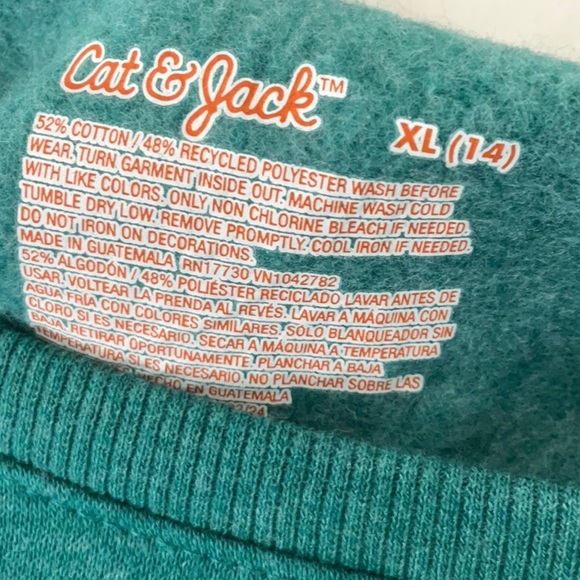 Cat & Jack Girls' Fleece Crew Pullover Sweatshirt Size XL (14) - Picture 7 of 8